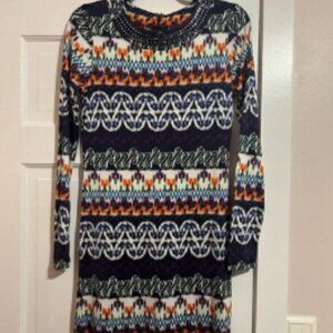TORY BURCH • MULTICOLOR STRIPE SHIFT DRESS